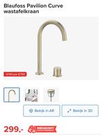 Wastafel kraan brushed champagne gold blaufoss, Ophalen, Nieuw, Kraan