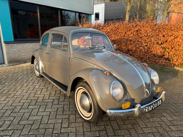 Volkswagen kever 1963, Auto's, Oldtimers, Bedrijf, Volkswagen, Benzine, Stadsauto, 4 deurs, Handgeschakeld, Zilver of Grijs, Bruin
