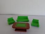 playmobil 123 vintage - salon moderne/design vert  - 1990, Los Playmobil, Gebruikt, Ophalen of Verzenden