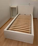 Ikea Malm bed wit 90x200 met lattenbodem, Ophalen, 85 tot 100 cm, Zo goed als nieuw, Lattenbodem