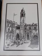 Tekening Dubrovnik Beltoren, Antiek en Kunst, Kunst | Tekeningen en Fotografie, Ophalen