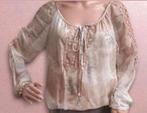 ✨️VINTAGE Elegante Blouse - Maat M - Uitstekende Staat✨️✨️, Kleding | Dames, Blouses en Tunieken, Maat 38/40 (M), Beige, Ophalen of Verzenden