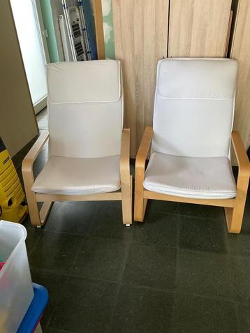 2 zetels fauteuils IKEA PELLO, Huis en Inrichting, Ophalen, Eenpersoons, Minder dan 75 cm, Zo goed als nieuw