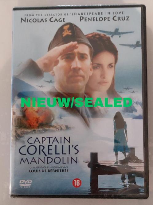 SPLINTERNIEUW IN FOLIE :CAPTAIN CORELLI'S MANDOLIN, Cd's en Dvd's, Dvd's | Actie, Nieuw in verpakking, Oorlog, Ophalen of Verzenden