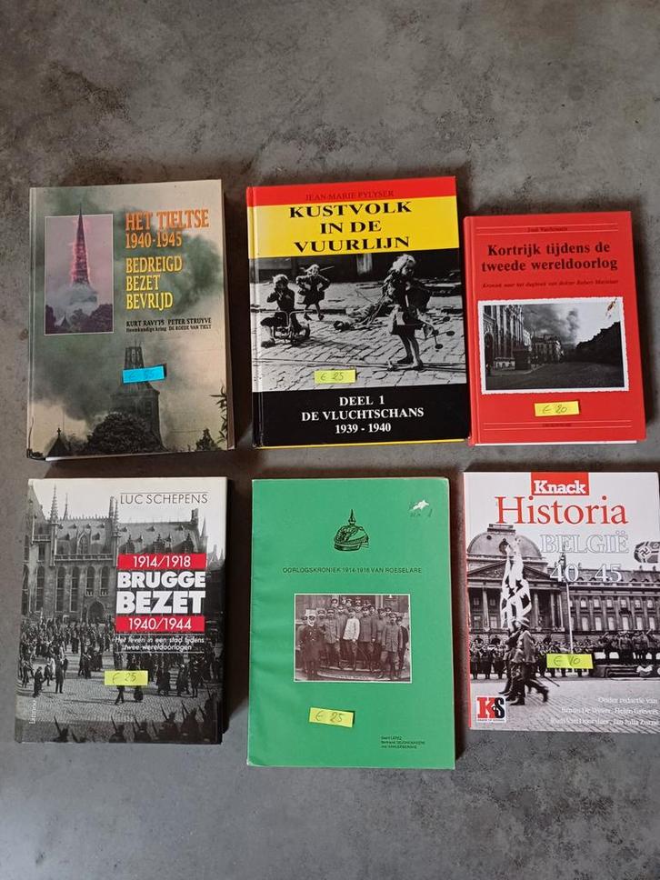 Lot boeken over regio's tijdens woi & woii    14-18  40-45, Verzamelen, Militaria | Tweede Wereldoorlog, Ophalen of Verzenden