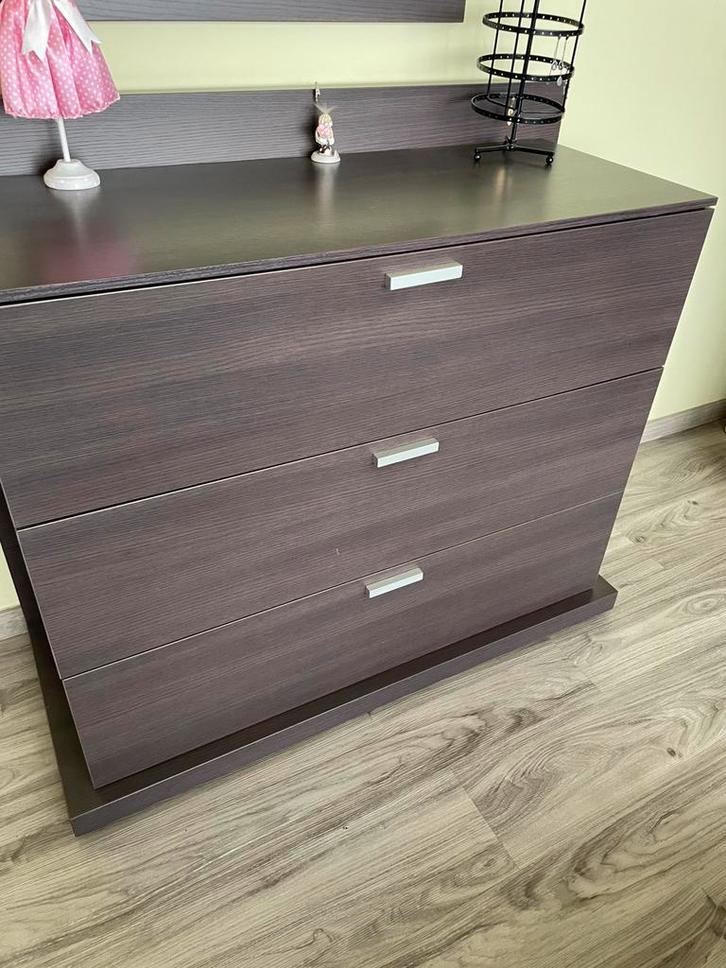 Volledige slaapkamer (kleerkast, commode, bed), Huis en Inrichting, Kasten | Dressoirs, Gebruikt, Ophalen