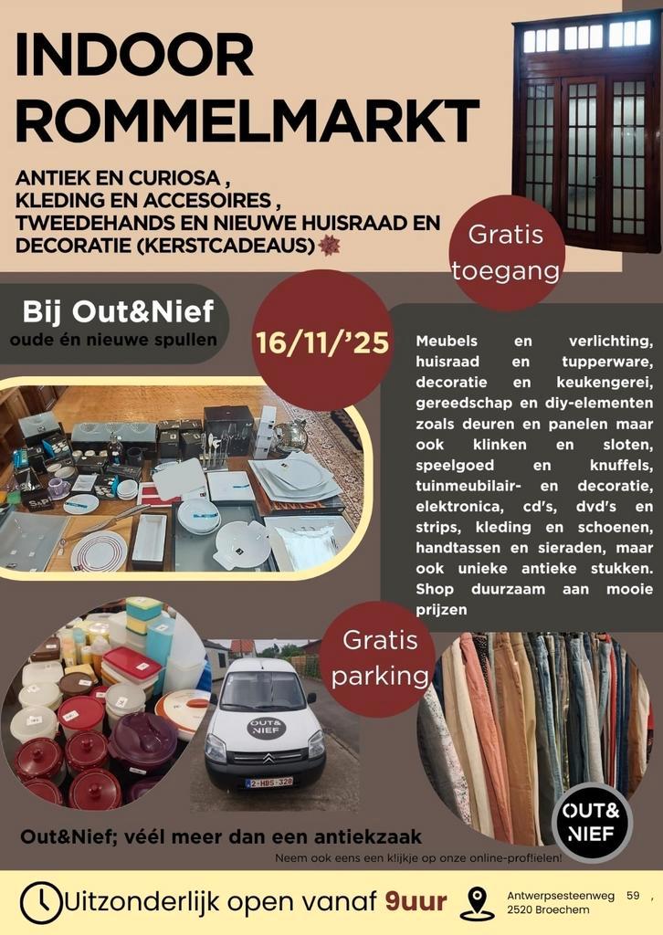 Indoor rommelmarkt, Diversen, Rommelmarktspullen, Zo goed als nieuw, Ophalen