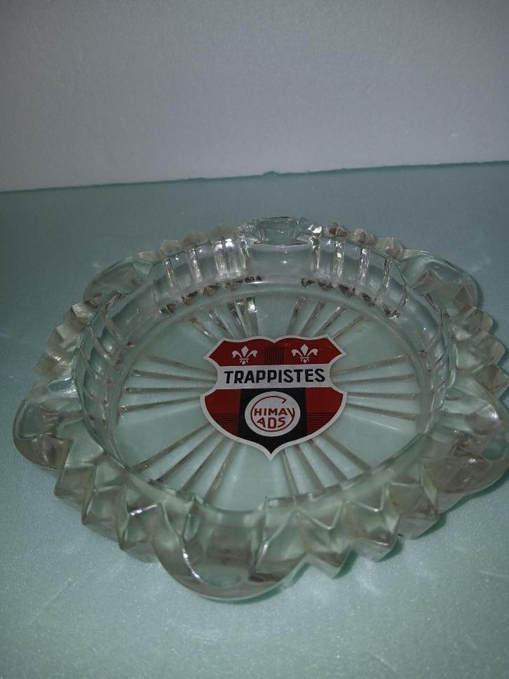 Oude glazen asbak van TRAPPISTE CHIMAY ADS (2), Verzamelen, Rookartikelen, Aanstekers en Luciferdoosjes, Zo goed als nieuw, Asbak