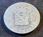 1 frank FR 1881 (zeldzamer) - Leopold II, Postzegels en Munten, Verzenden, Zilver, Losse munt, Zilver