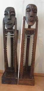 Statue bois africaine porte cd, Antiquités & Art, Enlèvement