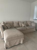 Canape beige convertible en lit 2places, Ophalen, 250 tot 300 cm, Gebruikt, Hoekbank