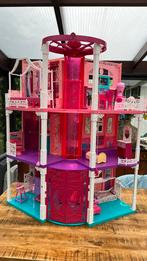 Barbie Dreamhouse met lift en meubels – 3 verdiepingen, Ophalen, Gebruikt