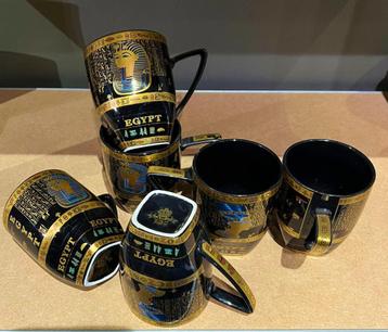 Set van 6 Egyptische koffie mokken beschikbaar voor biedingen