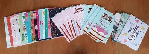 Lot de 25 cartes anniversaire et autres + enveloppes, Diversen, Wenskaarten, Nieuw, Ophalen of Verzenden