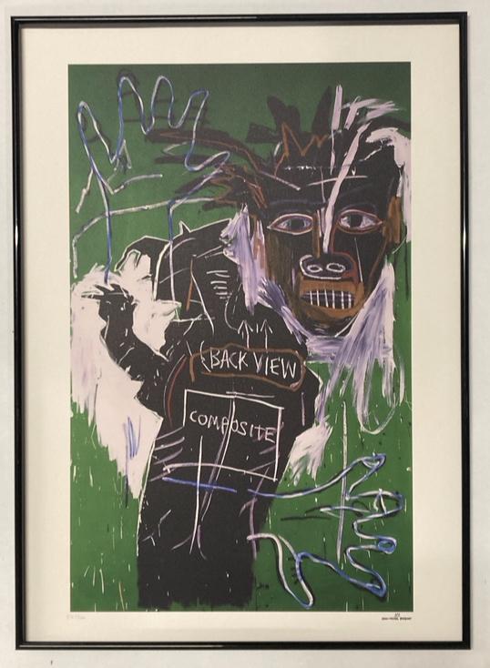 Jean Michel Basquiat: lithografie 50 bij 70 cm ingelijst, Antiek en Kunst, Kunst | Litho's en Zeefdrukken, Ophalen of Verzenden