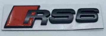 Logo de coffre Audi RS6 noir