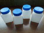 105 plastic potten met blauw draaideksel - NIEUW, Nieuw, Ophalen