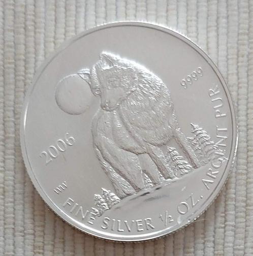 Canada 2006 - 1 Dollar - ½  Oz Silver - Timber Wolf - BU, Postzegels en Munten, Munten | Amerika, Losse munt, Noord-Amerika, Zilver