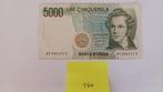 5000 Lire Bellini, Italië 1985, Postzegels en Munten, Ophalen of Verzenden, Italië, Los biljet