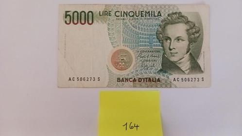 5000 Lire Bellini, Italië 1985, Postzegels en Munten, Bankbiljetten | Europa | Niet-Eurobiljetten, Los biljet, Italië, Ophalen of Verzenden