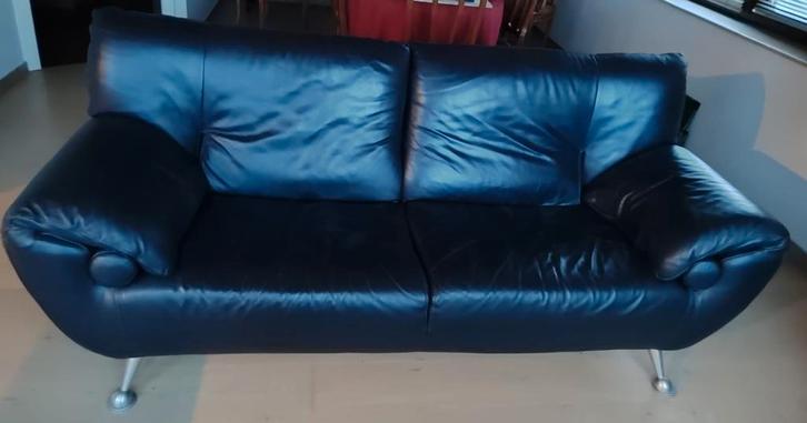 salon, Maison & Meubles, Canapés | Coins salons complets, Utilisé, Cuir, Enlèvement