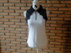 (128)- top femme t.S blanc noir - morgan -, Kleding | Dames, Topjes, Wit, Zo goed als nieuw, Morgan, Ophalen of Verzenden