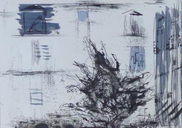 JAN VAERTEN / GEBOUW / ORIGINEEL WERK / 50x65cm / SIG beschikbaar voor biedingen