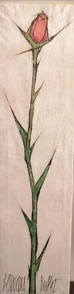 Bernard Buffet "" Roos "" op doek 130 x 33,5 cm, Antiek en Kunst, Kunst | Schilderijen | Modern, Verzenden