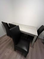 Tabe de salon, 4 chaises-Salontafel 90x190 cm met  4 stoelen, Enlèvement, Utilisé