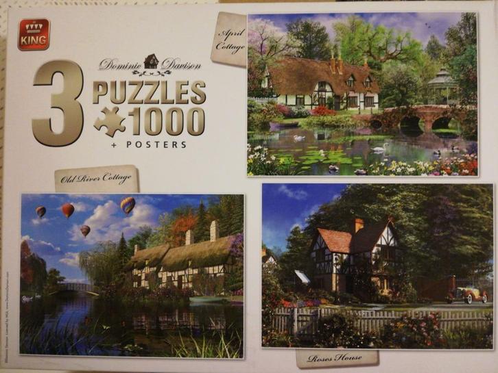 puzzels king 1000 stuks, Hobby en Vrije tijd, Denksport en Puzzels, Gebruikt, Ophalen
