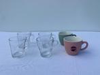 4 x verres Senseo + 2 x tasses + boîte à dosettes de café, Enlèvement, Utilisé, Autres types