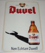 DUVEL : Metalen Bord Duvel Bier - Nen Echten Duvel !, Verzamelen, Verzenden, Nieuw, Reclamebord, Plaat of Schild, Duvel