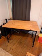 Bureau élegant,simple, bois traité et metal noir 110x70, Huis en Inrichting, Bureaus, Ophalen, Gebruikt, Bureau