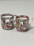 2 Antieke Chinese Rose Porcelain Teacup porselein theekopjes, Antiek en Kunst, Ophalen of Verzenden