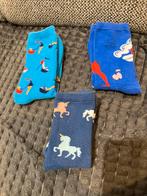 3 paar sokken met tekeningen maat 35 - 38, Kleding | Dames, Sokken en Kousen, Ophalen of Verzenden, Gedragen, Maat 35 t/m 38