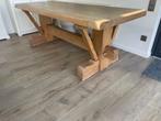 Massieve eiken tafel, Huis en Inrichting, Ophalen, Gebruikt, Eikenhout, 200 cm of meer