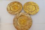 3 Assiettes Dorées Décoratives pour Noël, Enlèvement, Comme neuf