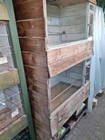 Vogelkooi op wieltjes, Ophalen, Gebruikt, Hout, Vogelkooi