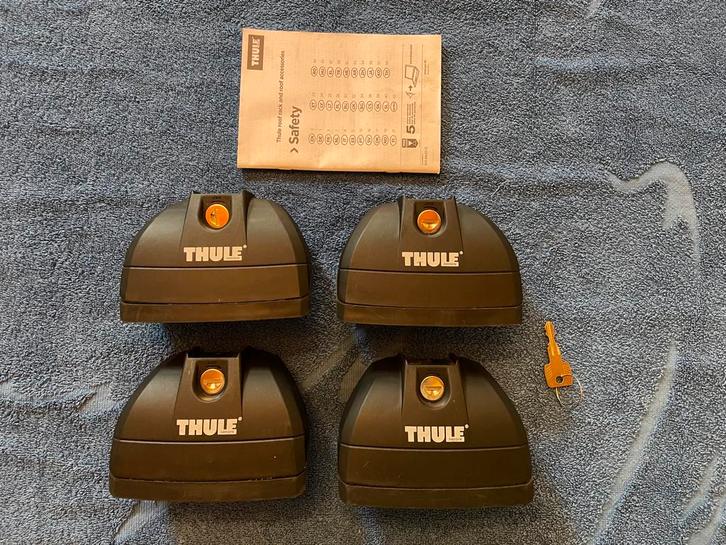 Thule 753 Dakdrager Voetenset–Compleet met Sleutel & Sloten, Autos : Divers, Porte-bagages, Enlèvement