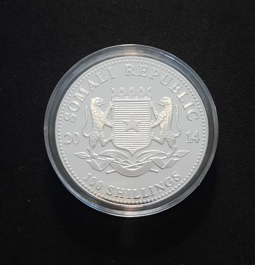 100 Shillings 2014 Republiek Somalië, Postzegels en Munten, Edelmetalen en Baren, Zilver, Ophalen of Verzenden