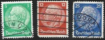 3 Postzegels Duitse Rijk 1932 Paul von Hindenburg beschikbaar voor biedingen
