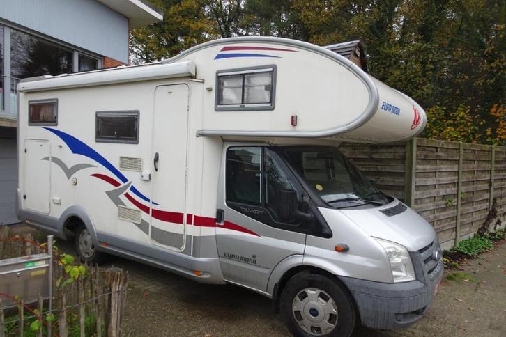 Ford Transit 2.0 TDCi EuraMobil met 4 slaapplaatsen., Caravanes & Camping, Camping-cars, Particulier, jusqu'à 4, Alcôve, Eura Mobil