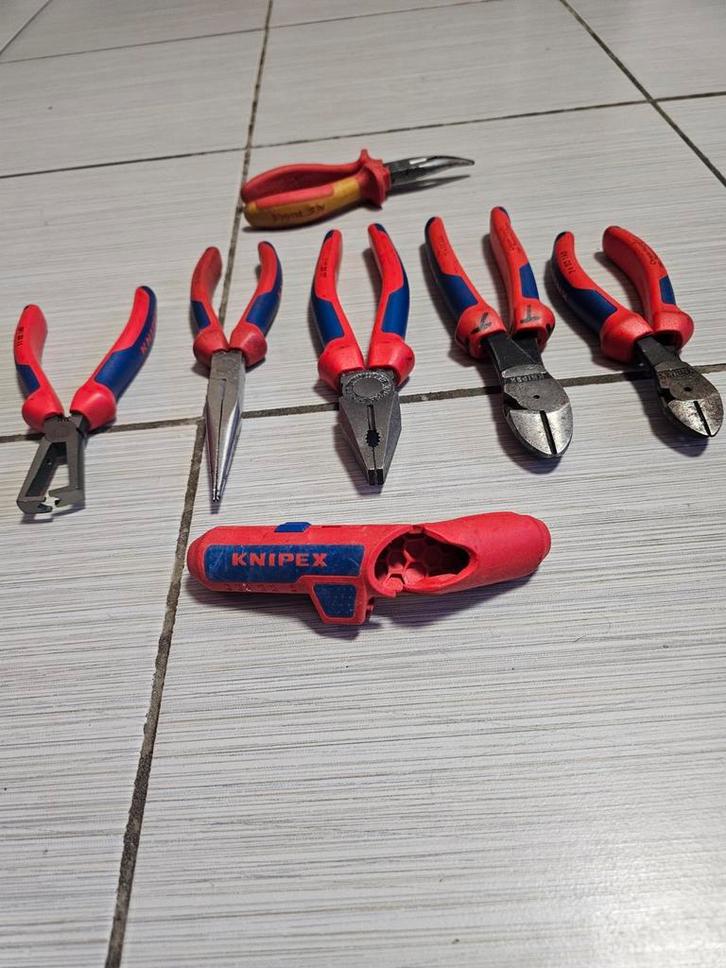 5 pince knipex + denudeur nouveau / new, Bricolage & Construction, Boîtes à outils, Neuf, Remplie, Enlèvement