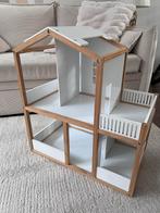 Houten Poppenhuisje met meubeltjes, Ophalen, Gebruikt, Poppenhuis