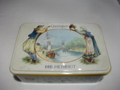 Retro koekjesdoos Quimper H.B. Henriot - in mooie staat, Verzamelen, Blikken, Gebruikt, Koek(jes), Overige merken, Ophalen of Verzenden