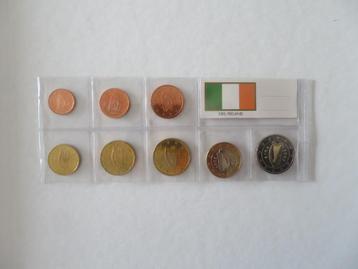 set 8 euro munten Ierland versch. jaren / waarde  beschikbaar voor biedingen