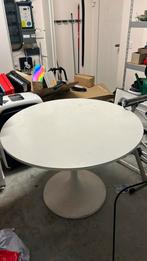 Witte ronde eettafel 105cm diameter, Huis en Inrichting, Ophalen, Zo goed als nieuw