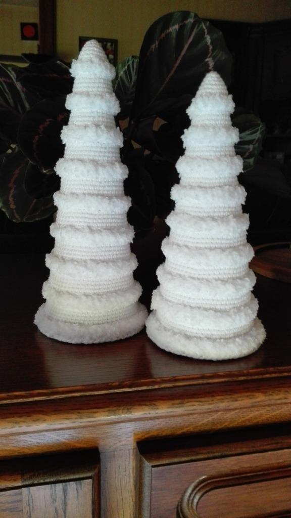 Kerstdecoratie - gehaakte kerstboompjes, Diversen, Kerst, Verzenden