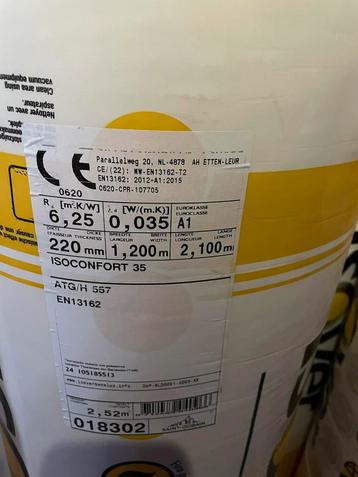 Isover isolatie 22cm, Doe-het-zelf en Bouw, Isolatie en Afdichting, Ophalen, Nieuw