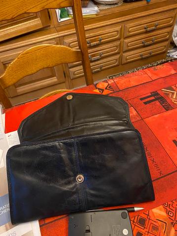 Petit sac à main,BALLY Italie,28x27cm,bleu foncé